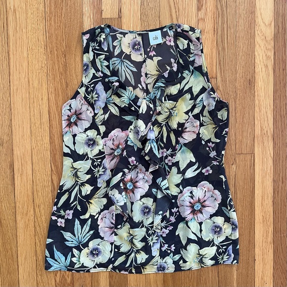 CAbi #3256 Osaka Ruffle Top, Small - Picture 4 of 9